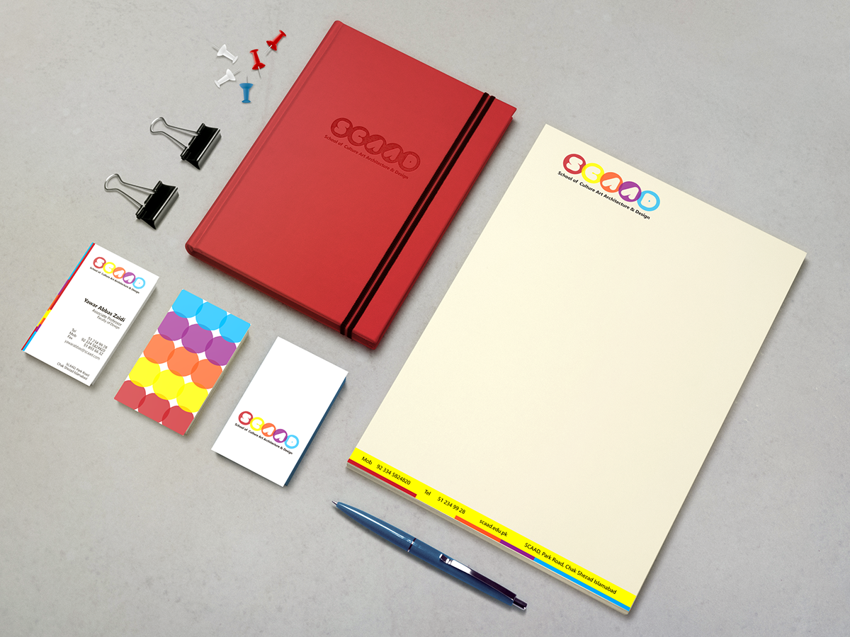 brand identity guideline Brand Guideline coprorate identity book stationary logo business card envelope design Identity Design SCAAD art college identity