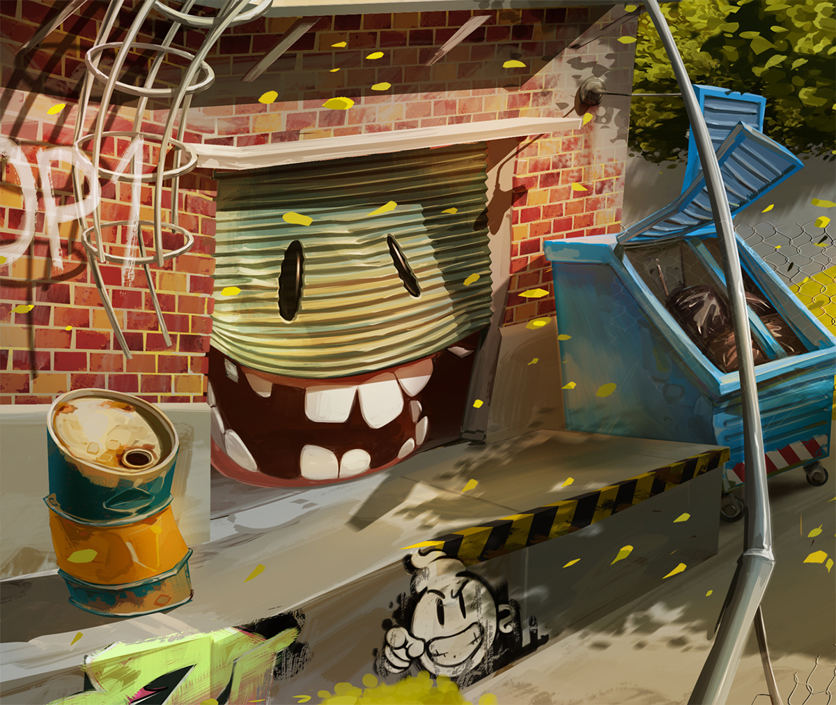 background Character design  Digital Art  Cintiq argentina town city freak