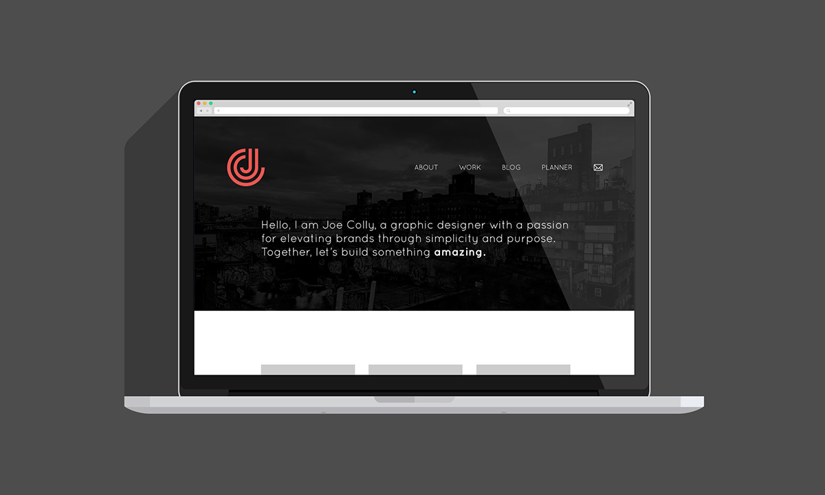 Website personal website Responsive Design interaction joe colly mobile Mobile-First minimal Minimalism