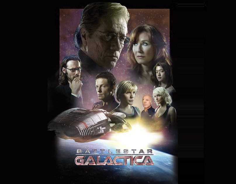 BSG tv series Star Trek star wars Adama Apollo Battlestar Galactica Retro Scifi Starbuck