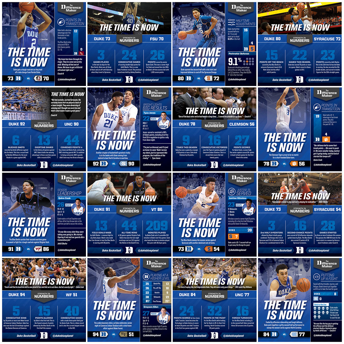 Duke Basketball ncaa basketball duke blue devils Social Media Graphics duke blue planet Coach K