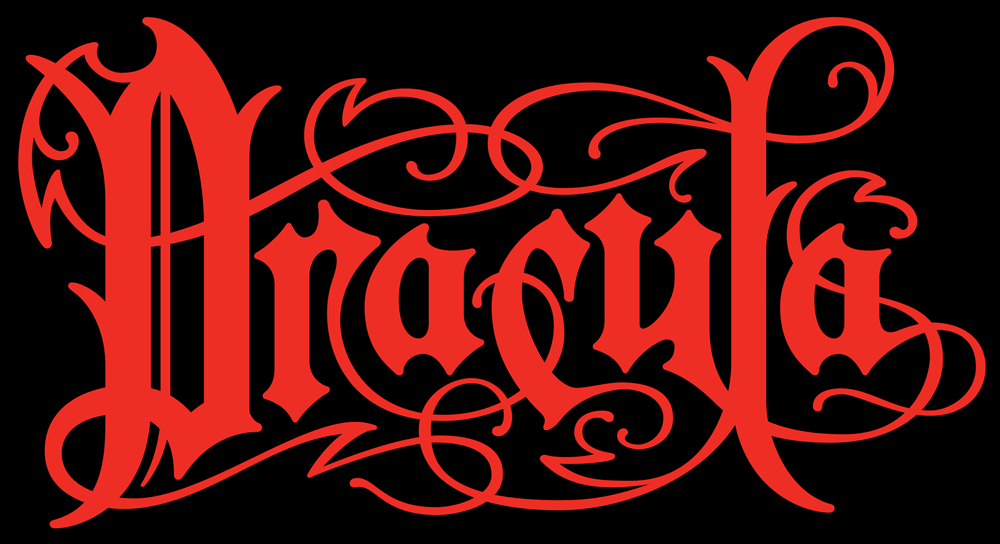 dracula Logo Design lettering vampire bram stoker qwerty type design logo Title treatment font