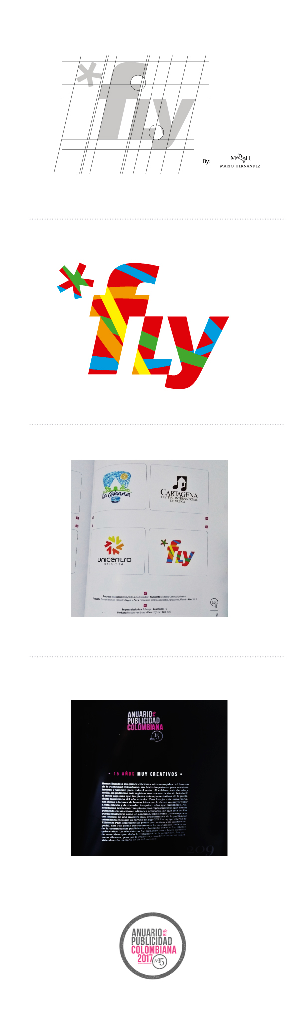 logo design logodesign Fly mario hernandez Anuario publicidad colombiana
