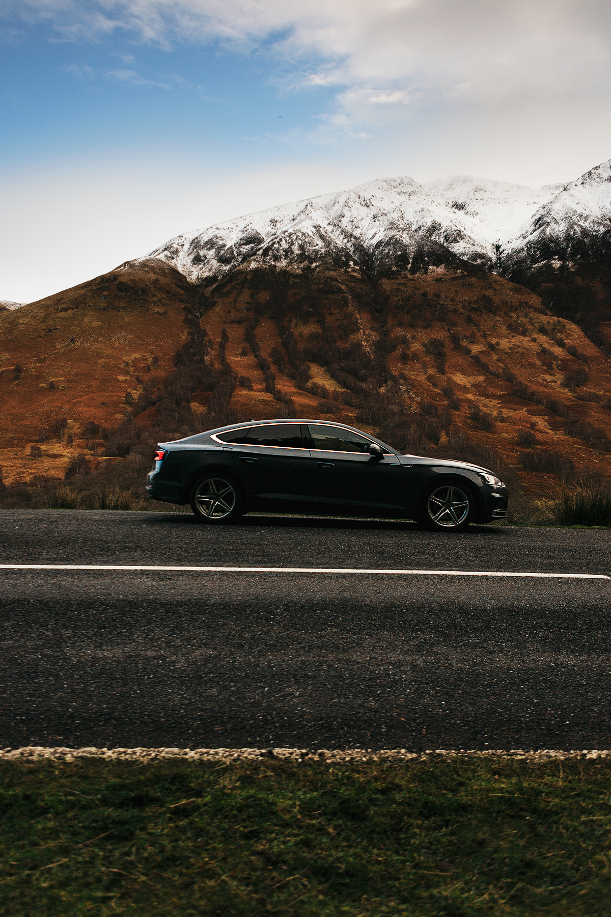 car Audi Landscape scotland roads a5 Audi A5