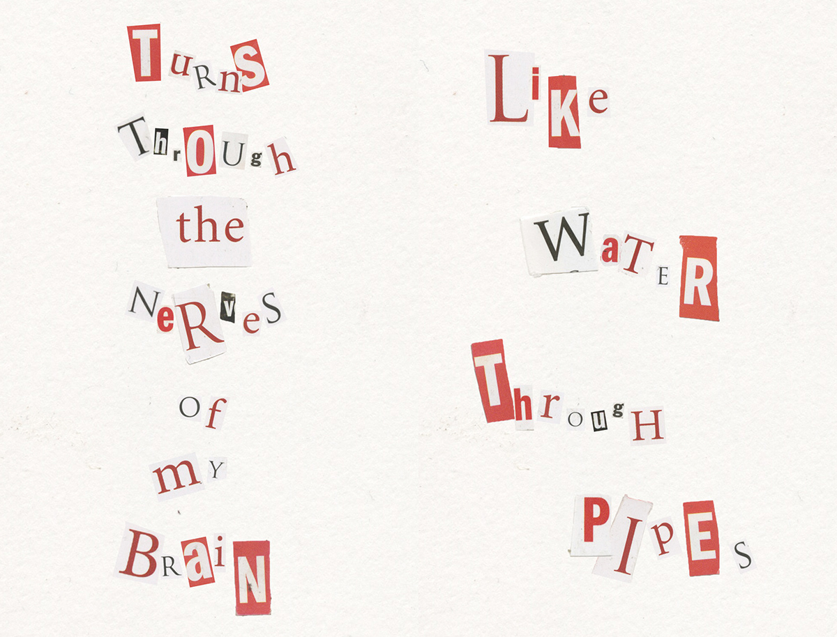 design collage book poem Poetry  Jail prison graphic
