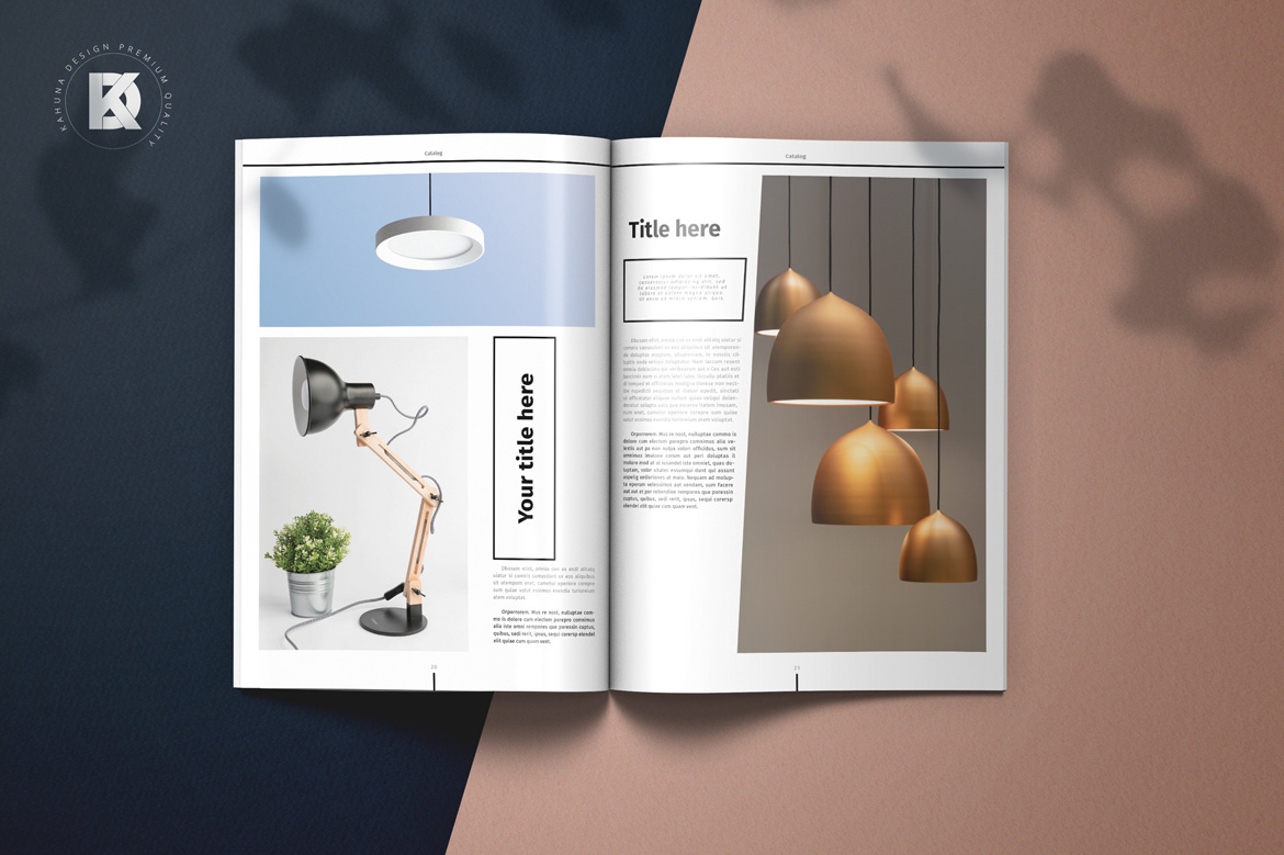 a4 brochure catalog estate InDesign Interior Kahuna Lamp letter Real
