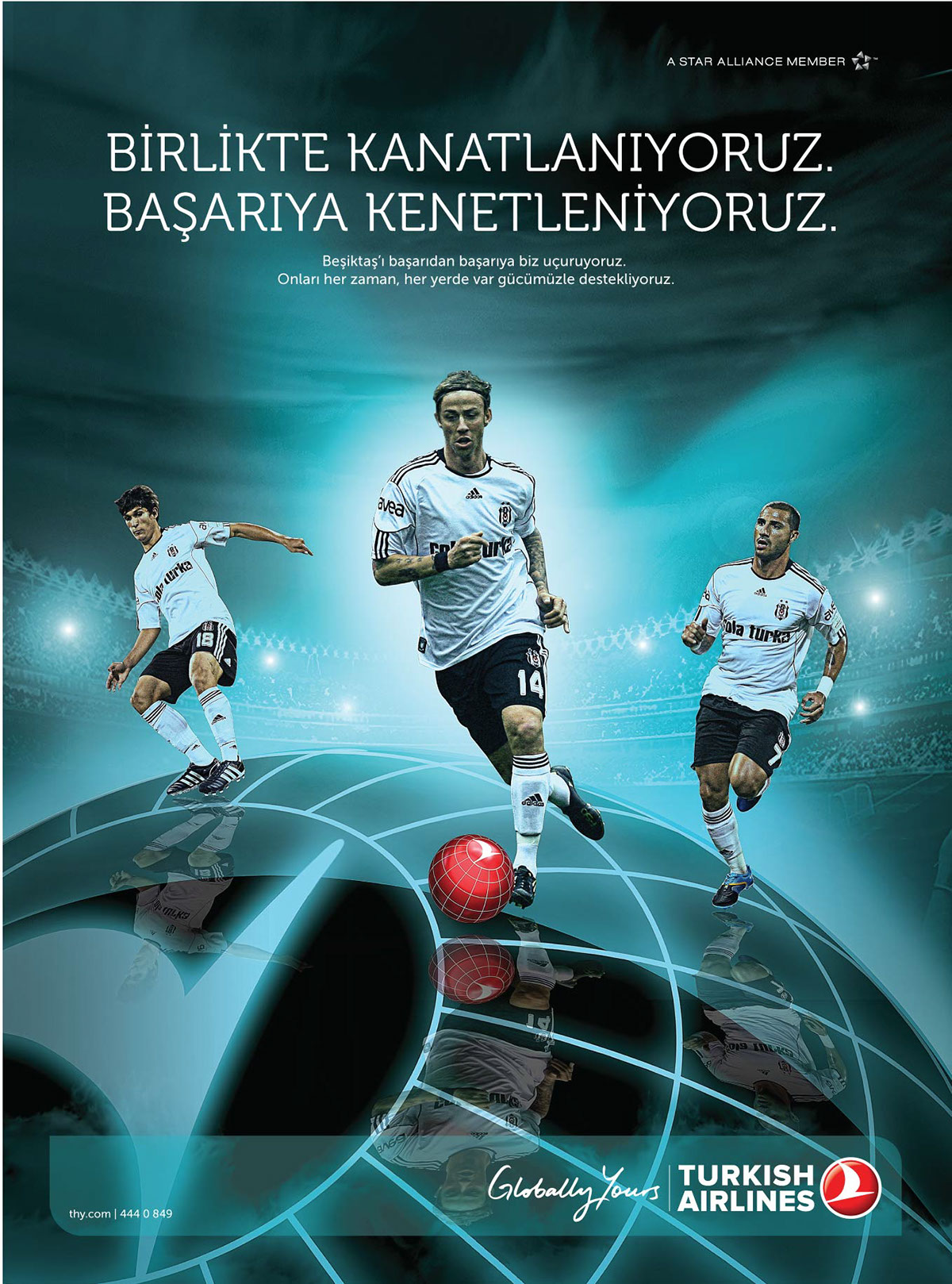 Turkish Airlines türk hava yolları print ad sport milli takım turkish football team idea copywriter Art Director