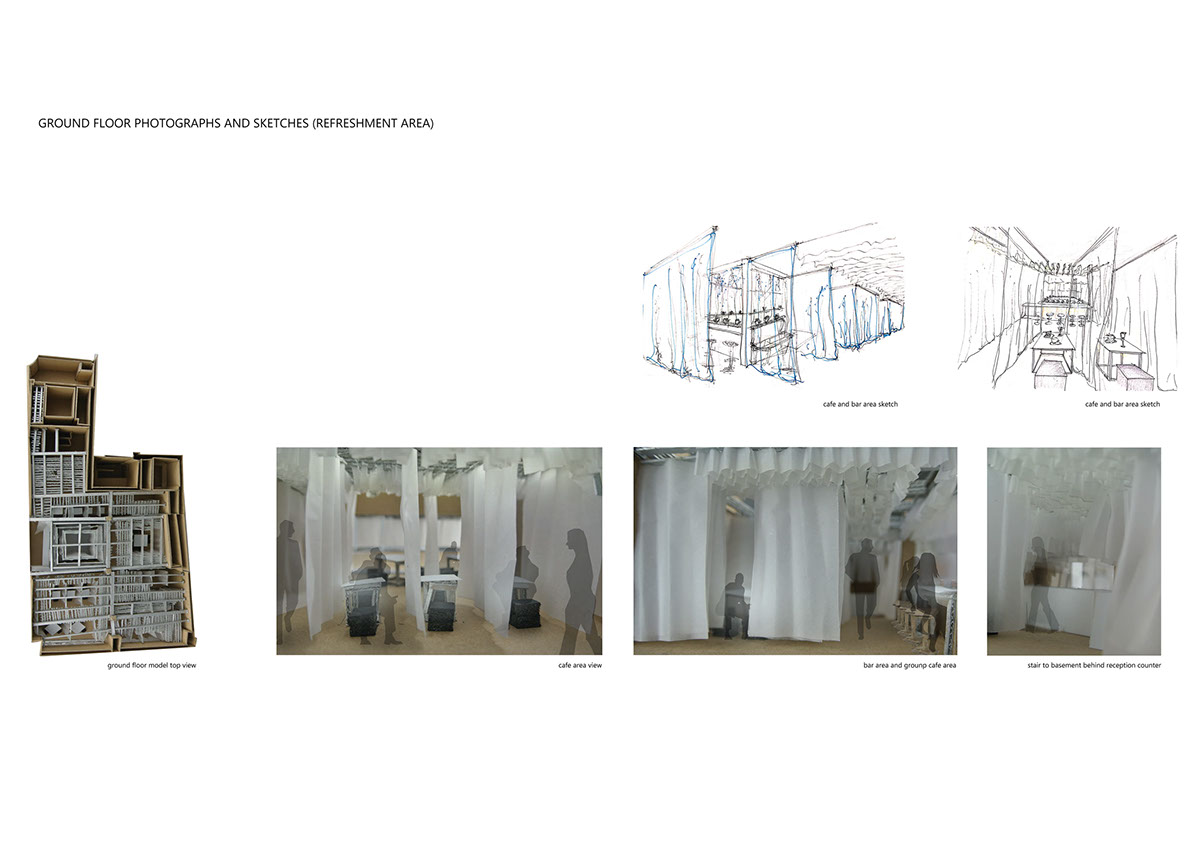 Interior Architecture mediating facade Performance Space Refreshment Area meantime use temporary industrial design