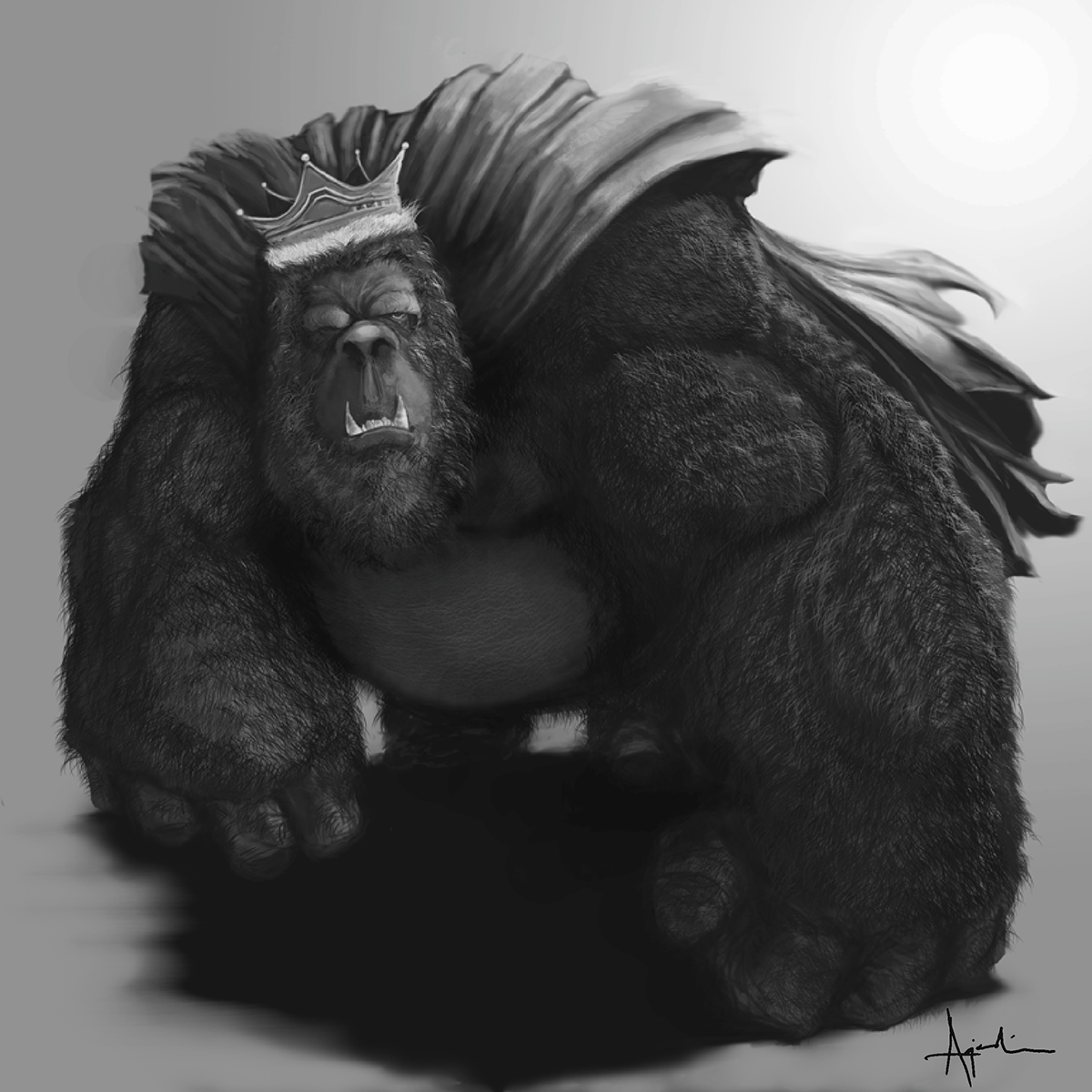 gorilla  king  ape primate  Beast  kong