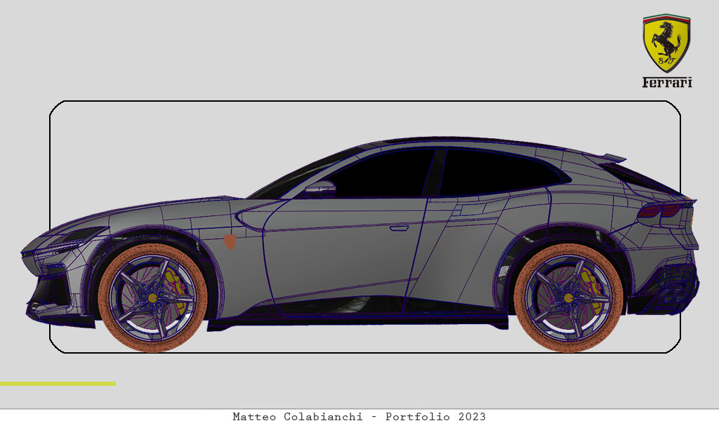 3dmodeling FERRARI Ferrari purosangue car design Vehicle Alias 3d modeling car designer Automotive design
