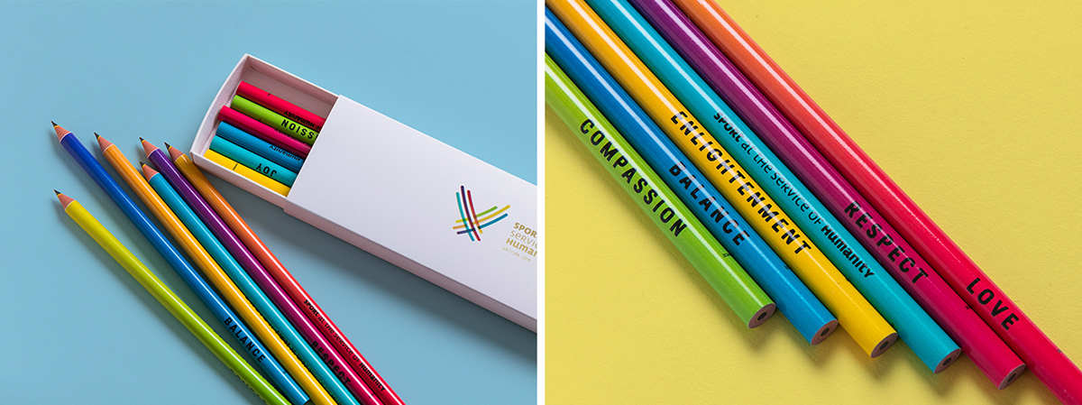logo identity Event multicolor poster Guide Invitation sport pin pencil