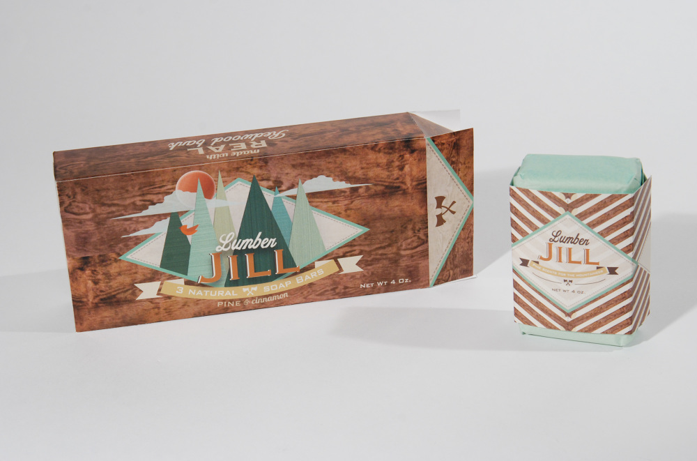 graphic design  branding  packaging design typography   soap soap packaging lumber jill