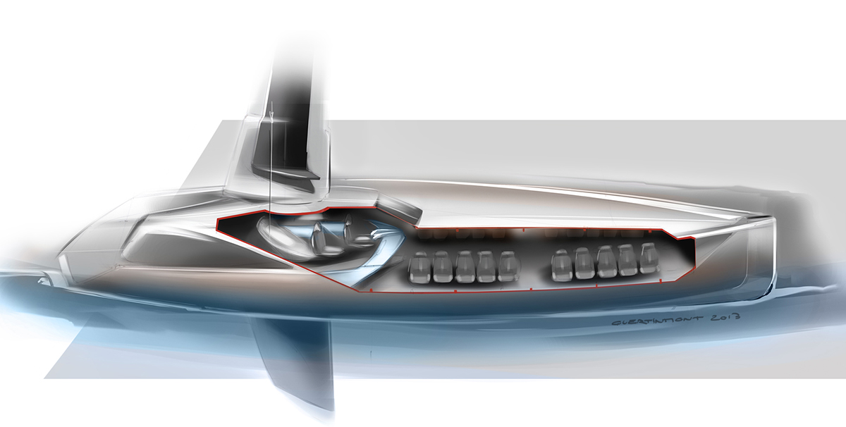 boat SEAD transportation sketch