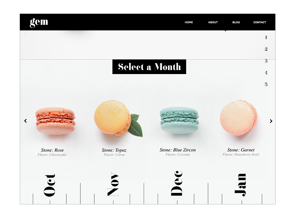 Web design macaron bakery mobile mobile design menu Collateral print boutique Coffee citrus