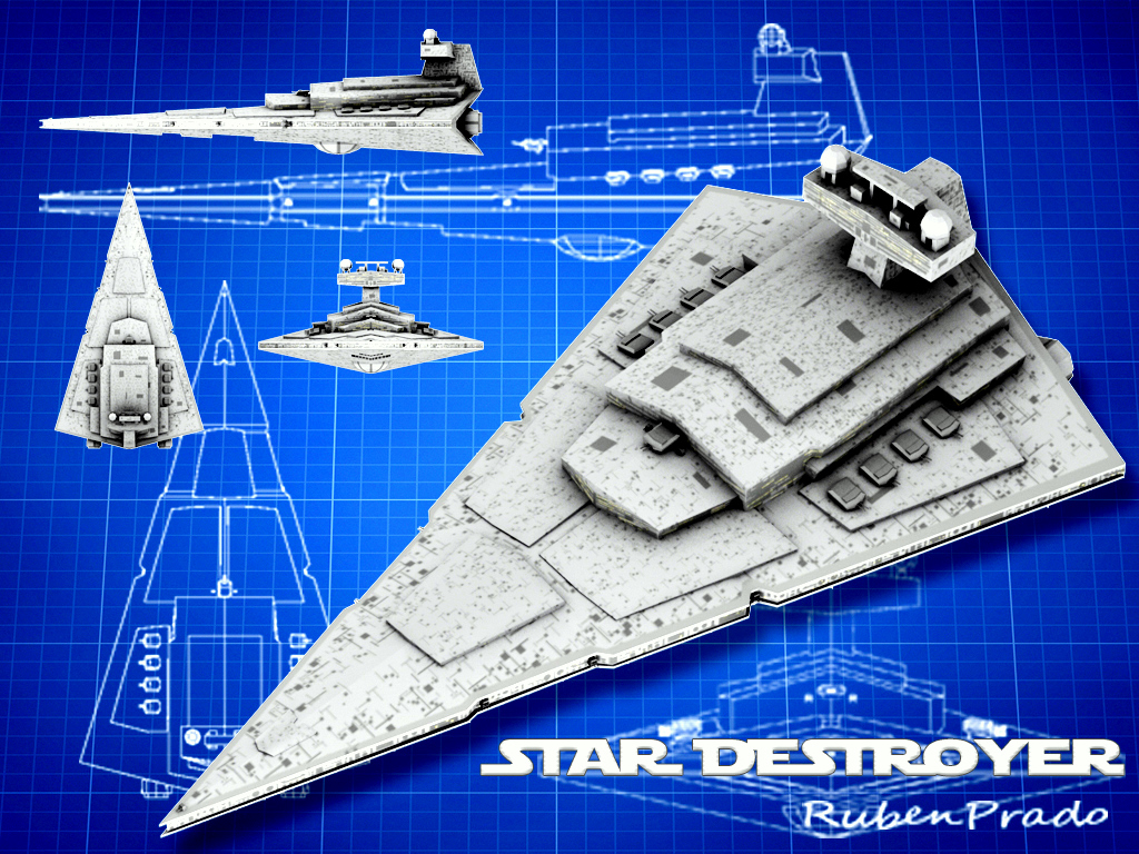star wars Star Destroyer 3d modeling Maya game