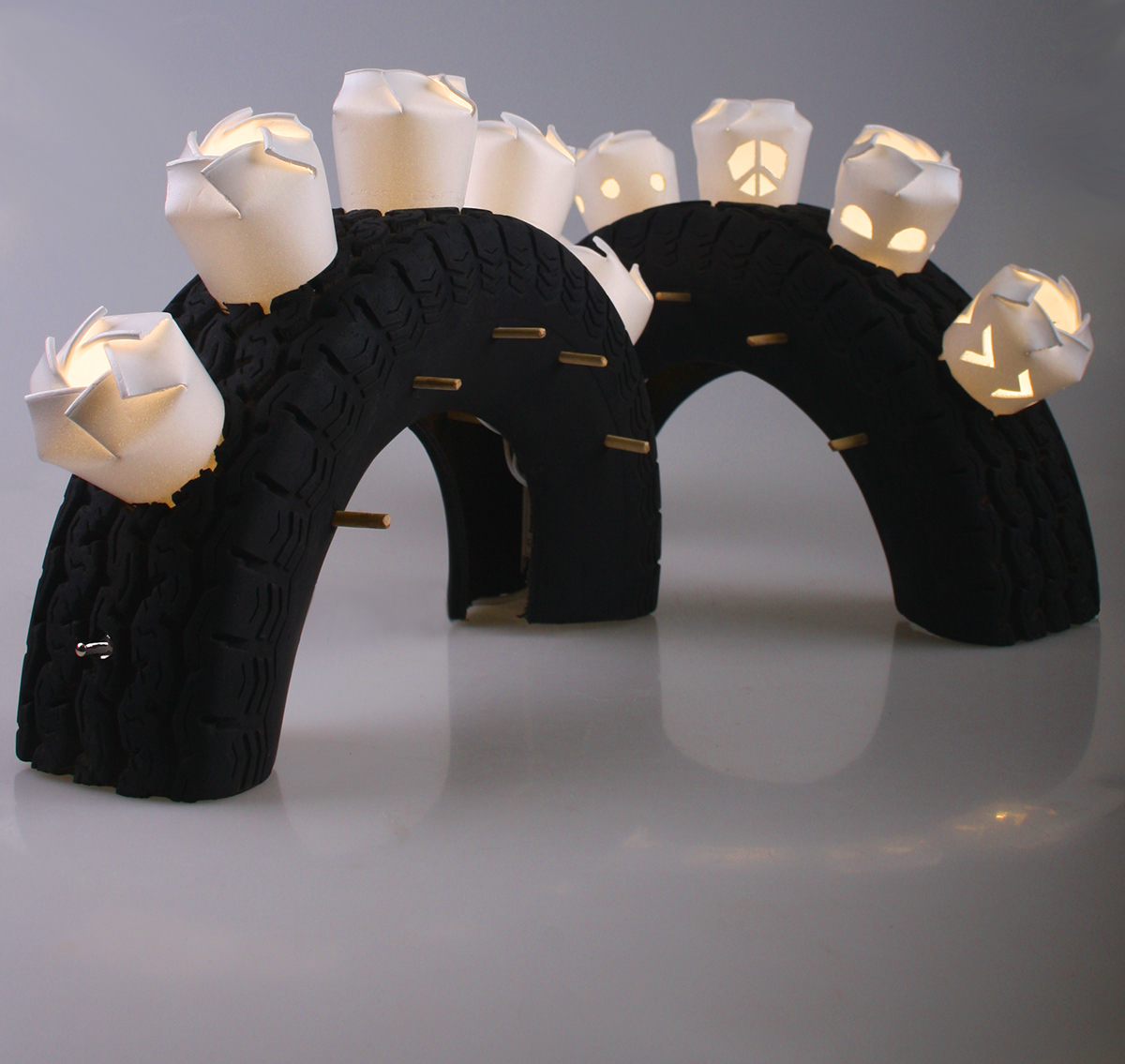 upcycling up-cycled RECYCLED tyre light led environment mood light