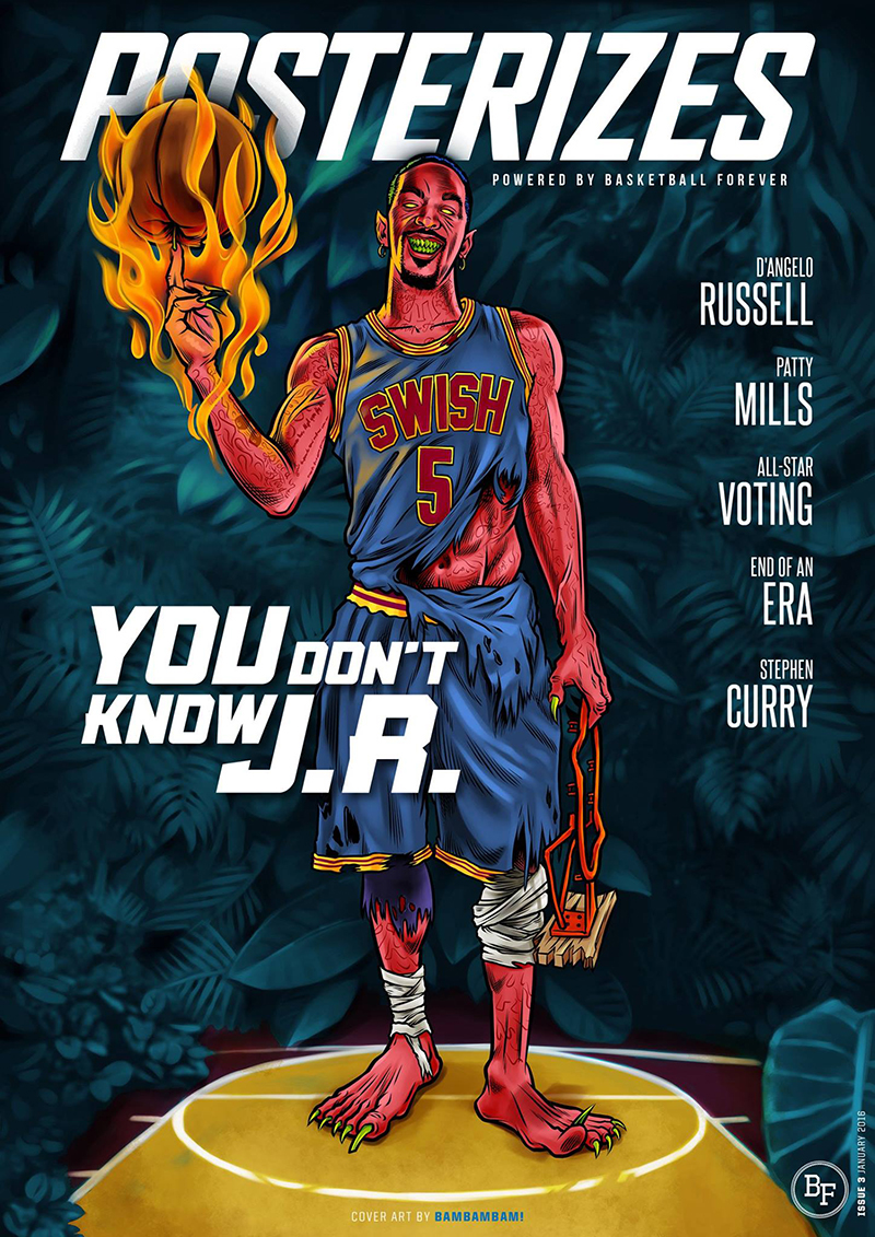 JR Smith JR swish cavs Posterizes NBA basketball monstars Space Jam beast