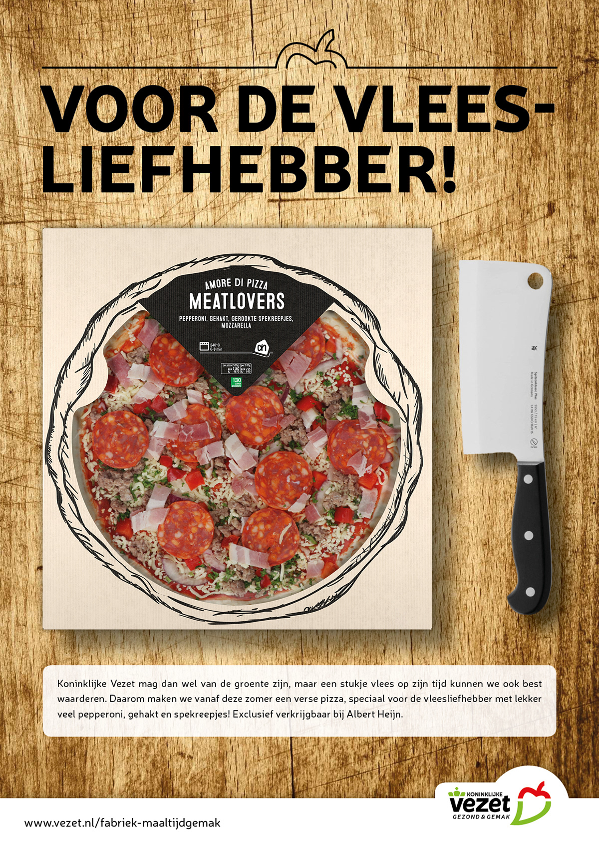 Albert Heijn meat omnivore Pizza