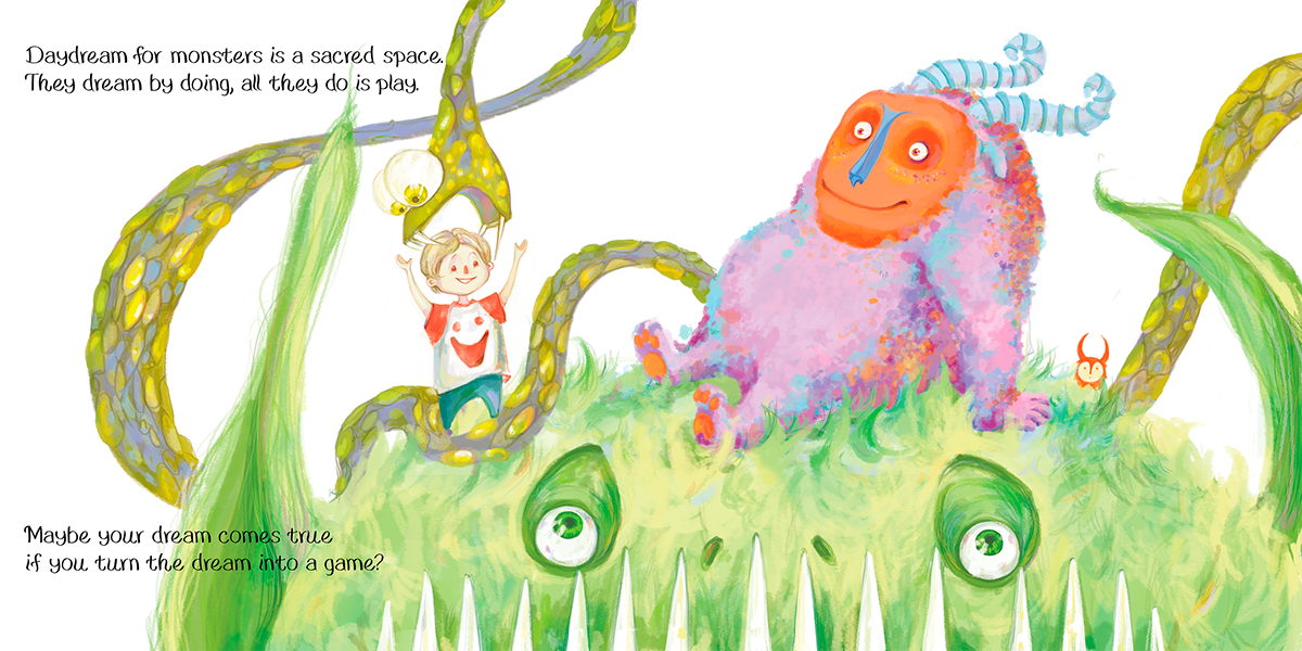 book children Fun story monster kids ILLUSTRATION  bright childrenbook toys
