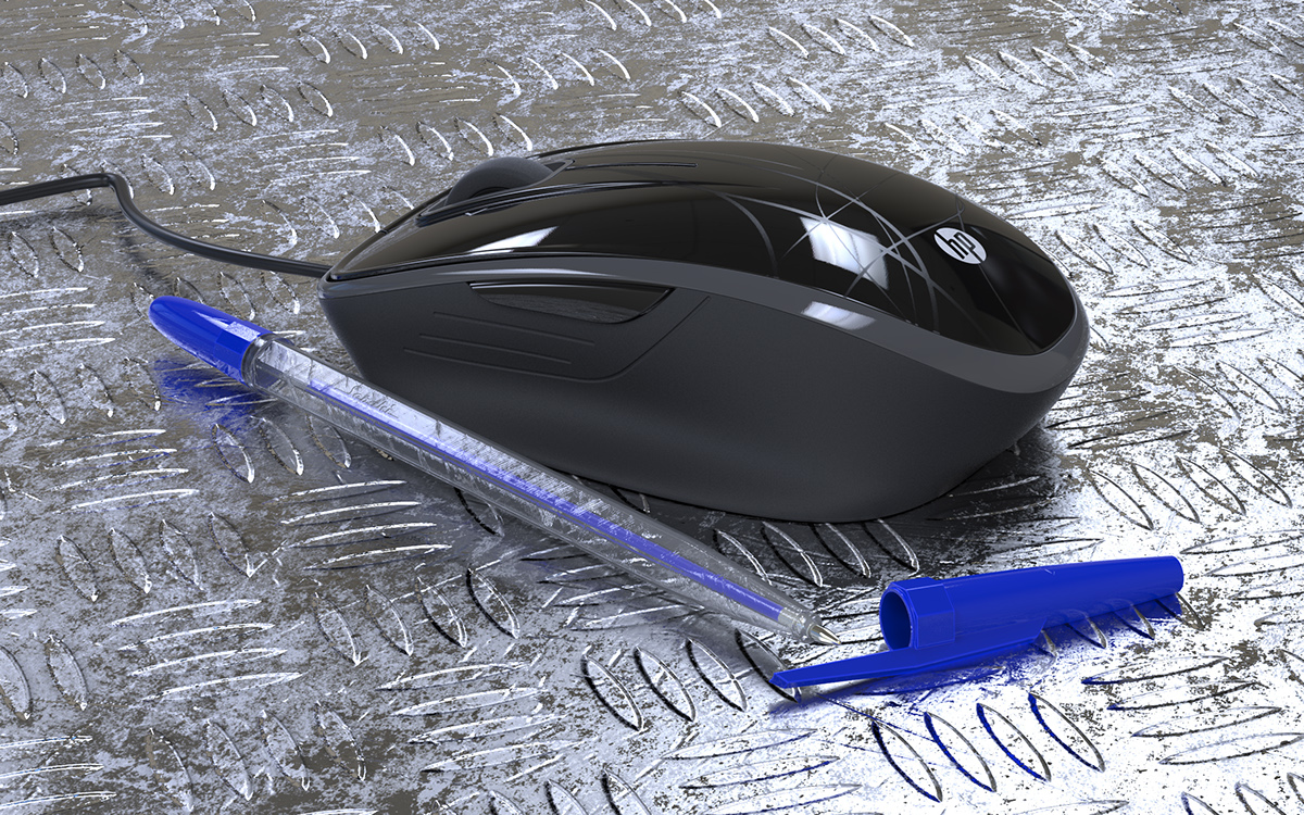digital optical mouse hp Render 3D 3dmodeling