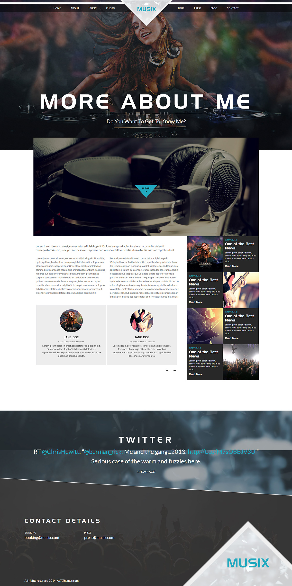 Web Website Design Website Theme template dj band music template Responsive responsive theme responsive template clean modern