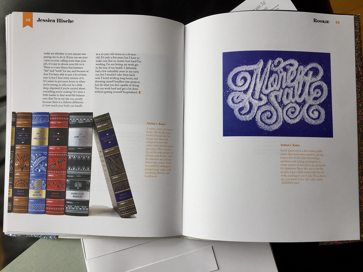 book design Book Binding Jessica Hische typography   HAND LETTERING graphic design  biography