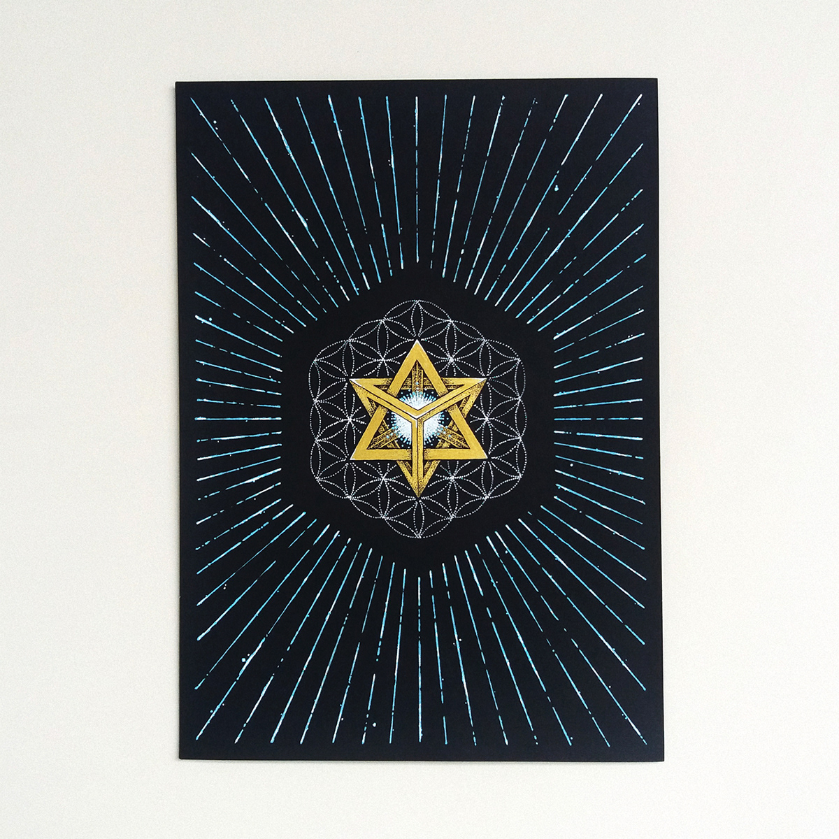spiritual Drawing  ILLUSTRATION  sacred geometry tetrahedron merkabah geometry
