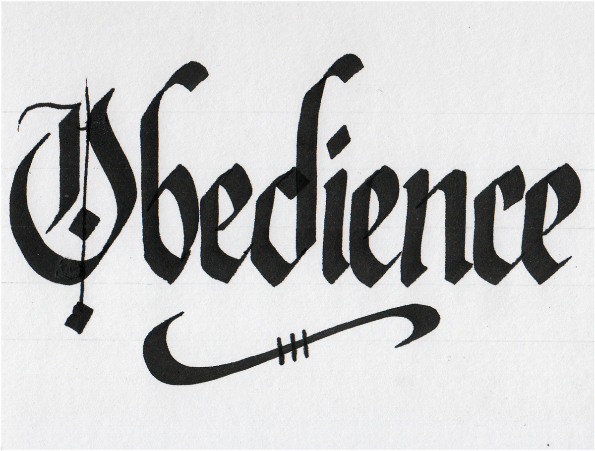 Blackletter Calligraphy Calligraphy   parallel pen Practice