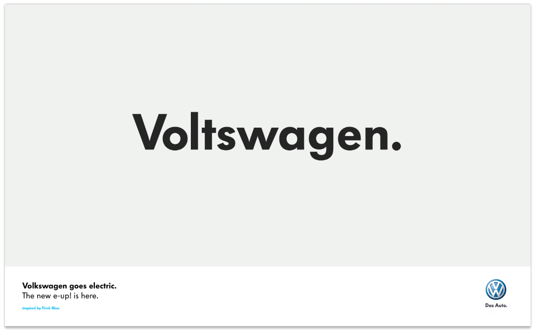 volkswagen VW ads electric car