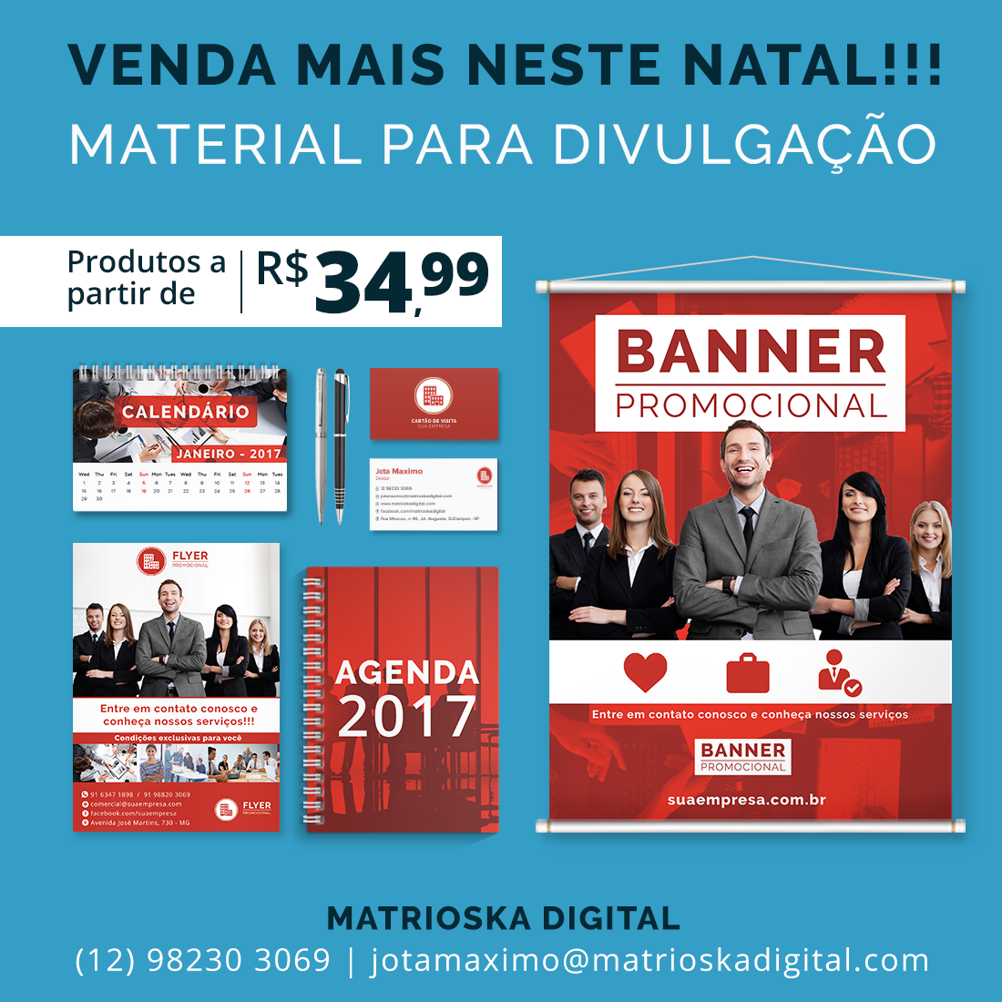 material impresso Jota Maximo jotamxm banner business card Cartão de Visita flyer agenda appointment book calendario