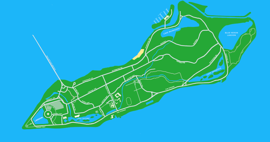 Belle Isle map Island detroit Detroit River