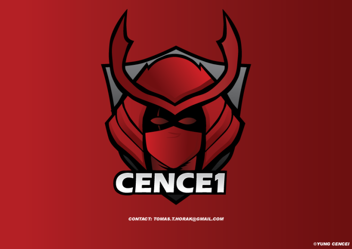 Modern Design UI ux red samurai cencei cence1 graphic design  Gaming logo