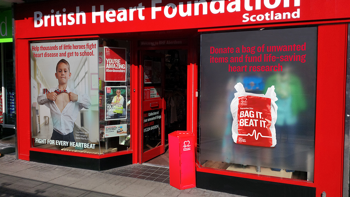 British Heart Foundation bhf charity children donations Bag It Beat It