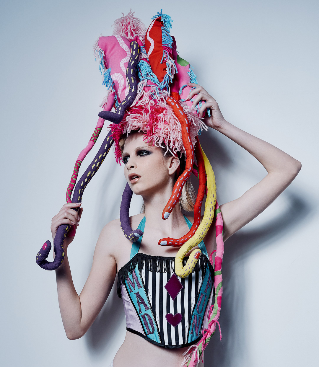 Costume Design  Exhibition  Fashion  headpiece Photography  stuffed textilesculpture toy