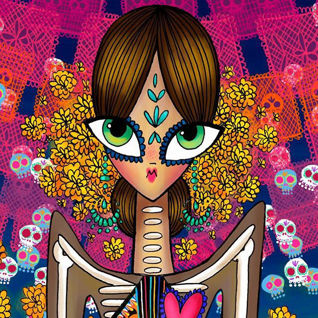 lacatrina   PinedaCovalín fashionillustration MBFWMX georginachavez mexico cuu art catrina