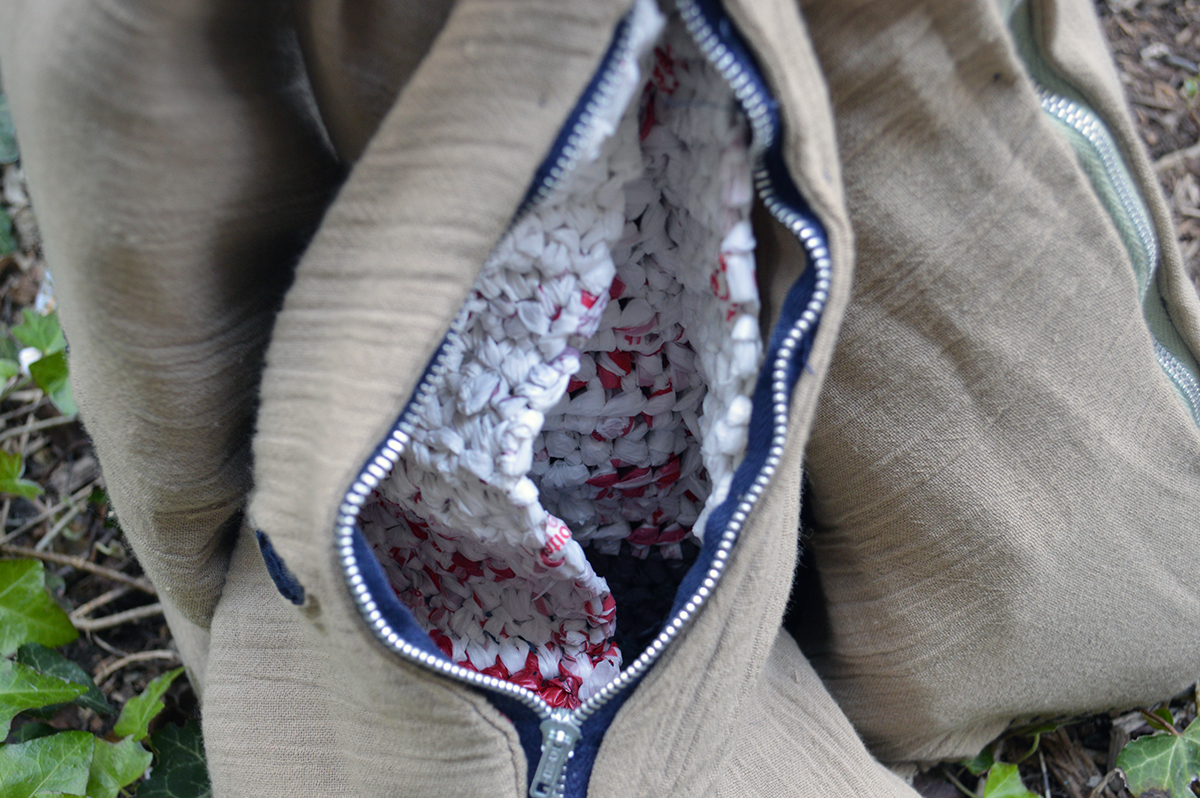 pouch fabric manipulation crochet
