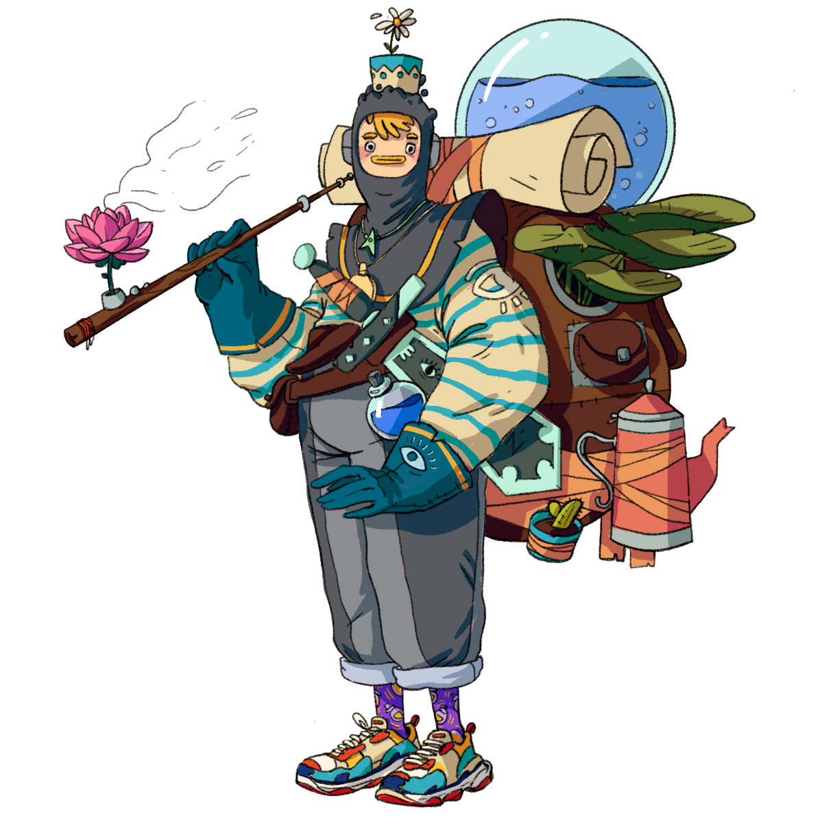 adventurer backpack Character design  childbook concept concept art digital painting heroes ILLUSTRATION  Sword
