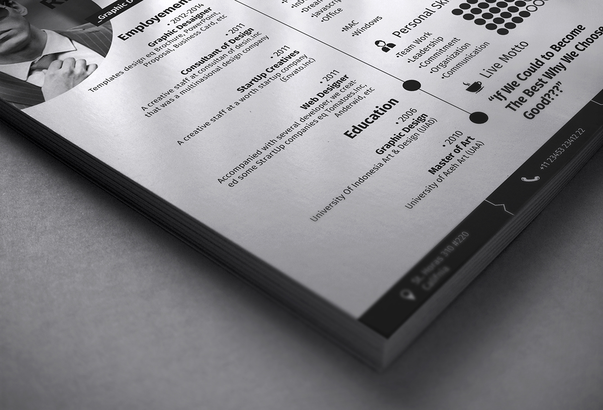 free template Resume freetemplate clean profesional design graphic Behance simple printtemplate BizzDistrict
