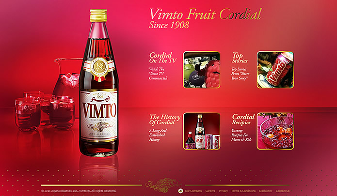 Website vimto design