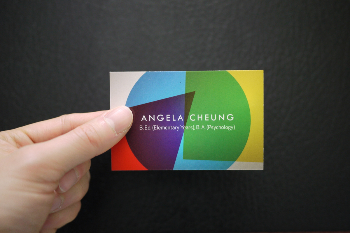 business card Business Cards cards card substitute teacher elementary psychology angela cheung