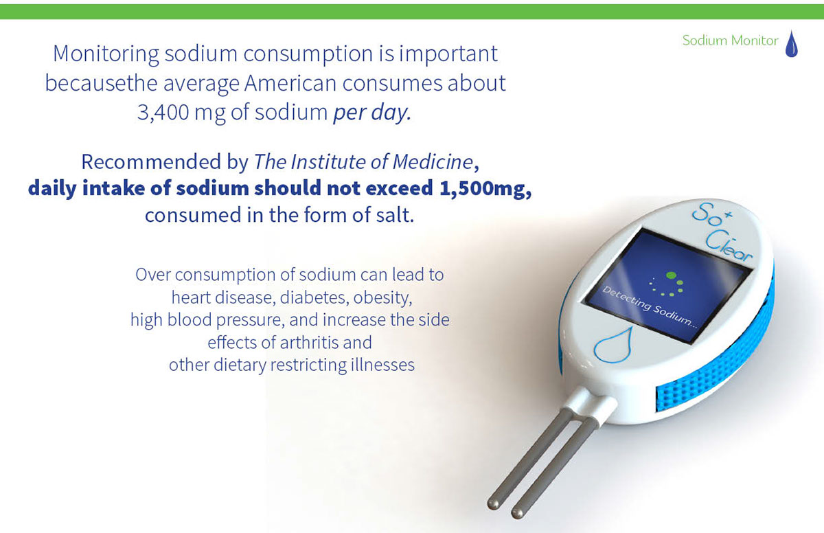 Sodium detection nutrition medical device