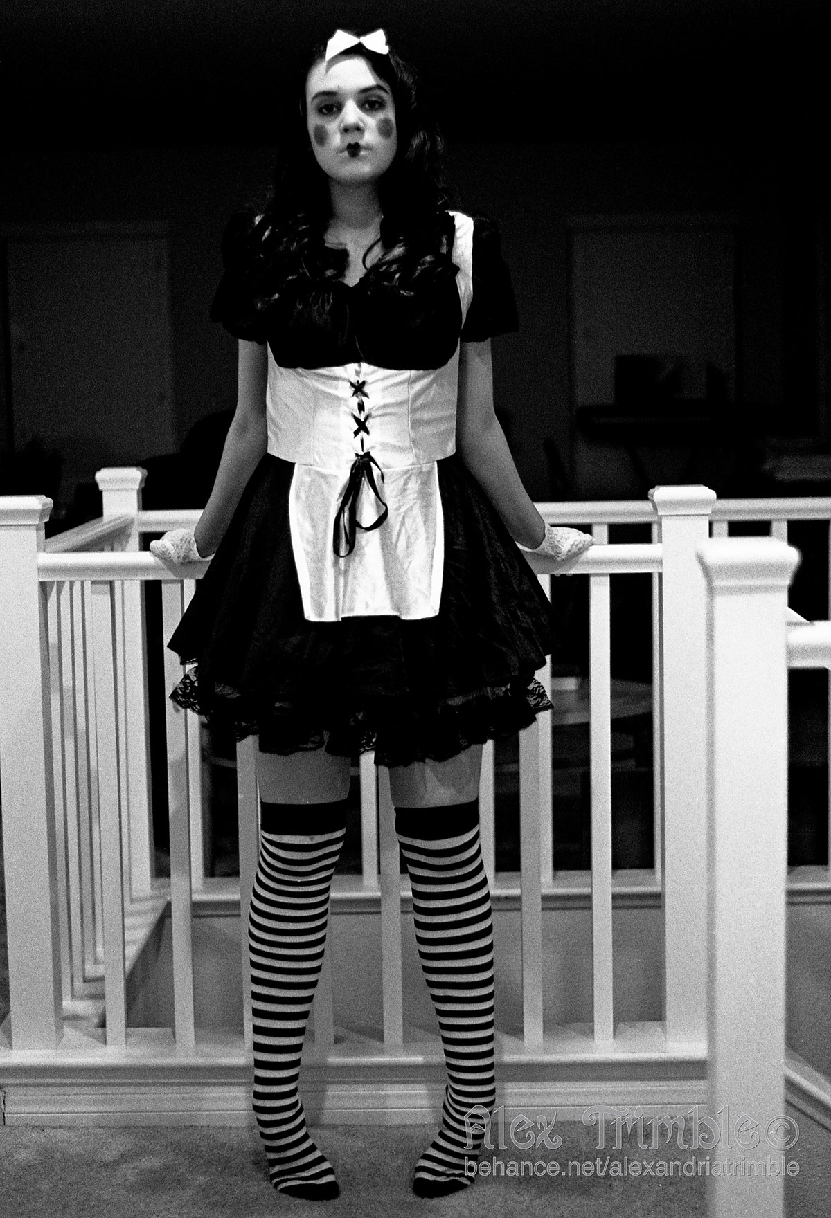 film photography black and white costumes makeup