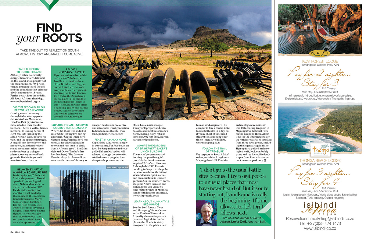 editorial design Layout Travel magazine southafrica