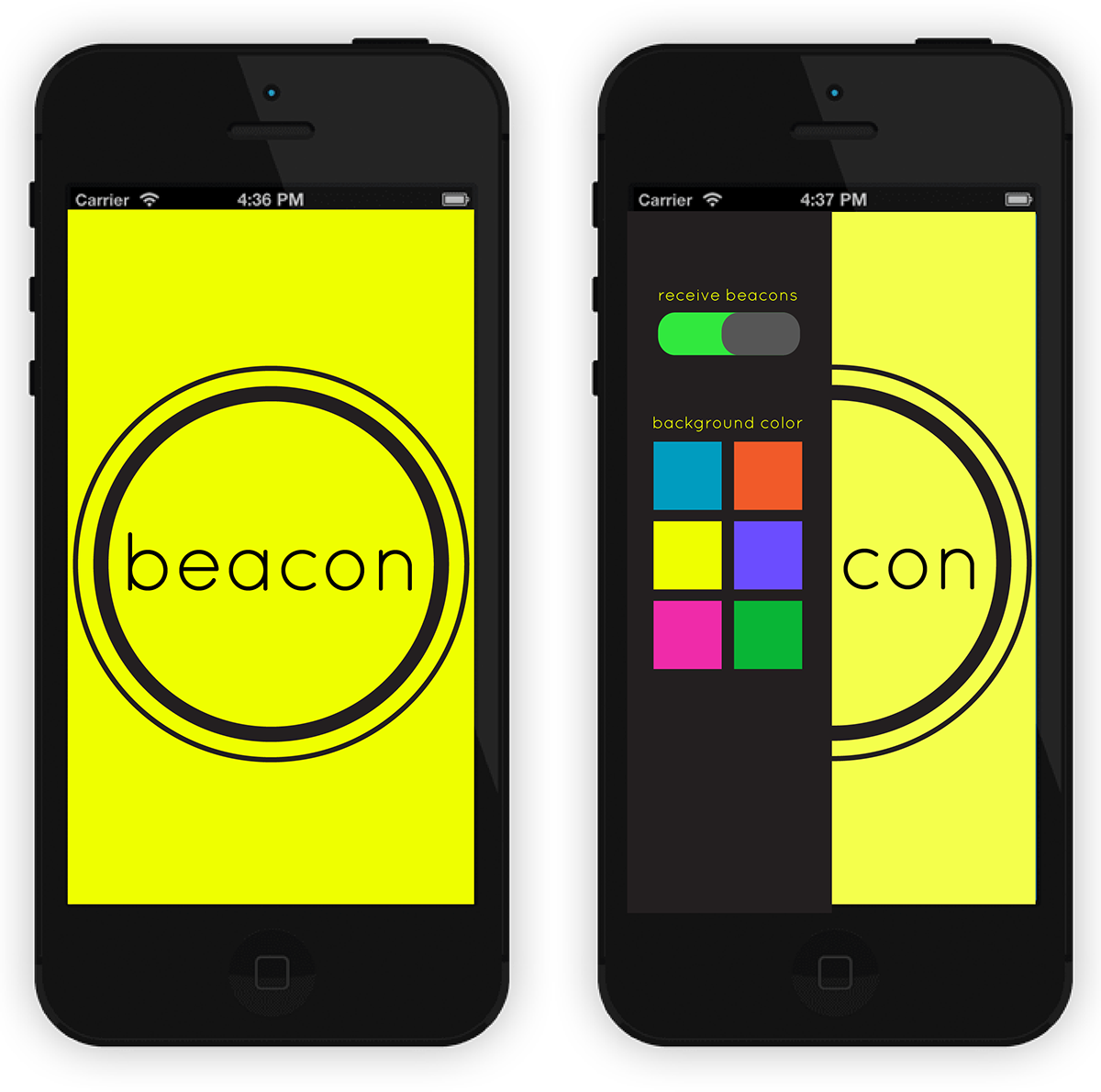 beacon iphone app ios mobile Illustrator