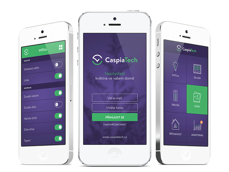 CaspiaTech home decentralised corporate purple green Caspia Smart