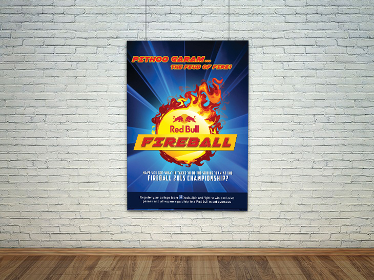 RedBull fireball logo poster fire Championship