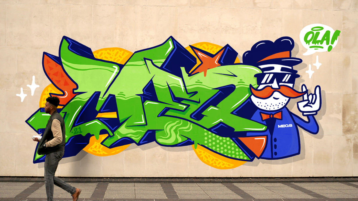 123 klan alphabets colors digital digital graffiti Graffiti lettering spray can art urban art wacom