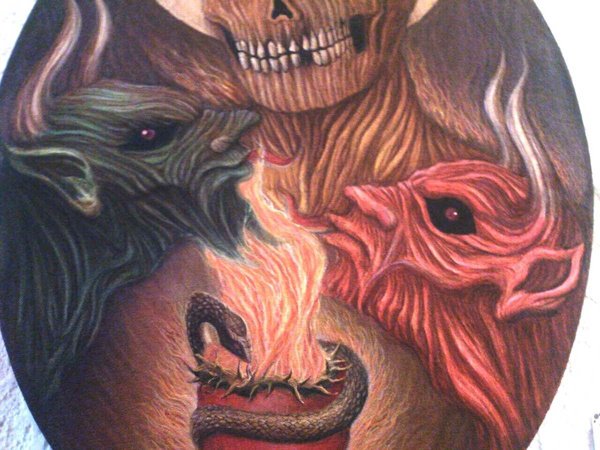 - MEMENTO MORI - the crawling of the Beast. Oil Painting