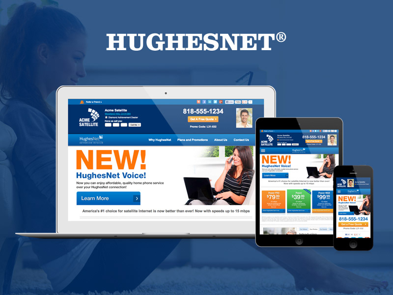 HughesNet satellite internet user interface Corporate Design Responsive