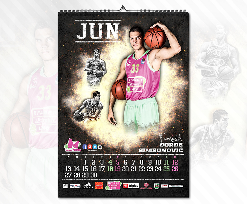 calendar calendar 2016 basketball basket Players megaleks Dynamic strong effect colour grunge sport player new year